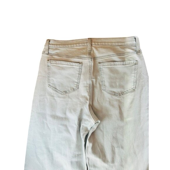 SO Super High Rise Wide Leg Jeans 13/31W Light Wash Distressed Casual Minimalist - Picture 7 of 14